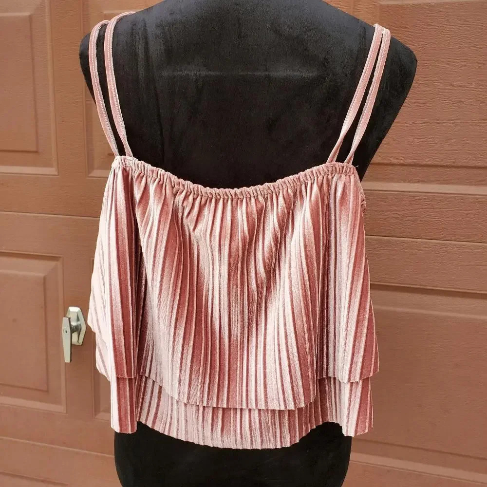 NWT JACK by BB DAKOTA Touch of Velvet Pink Camisole Tank Size Medium - Picture 8 of 13